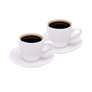 Komplet dwóch filiżanek ESPRESSO z podstawkami 90ml RAVI
